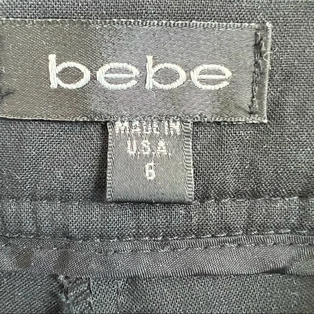Bebe Wool Bermuda Shorts 11” Black Women’s Size 6